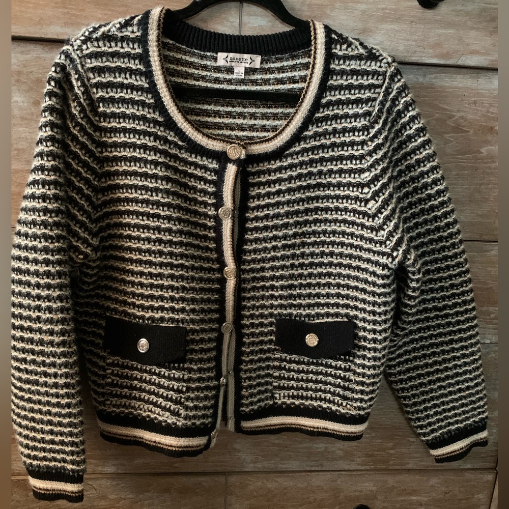 Nanette Lepore sweater blazer cardigan. Excellent condition. Large.